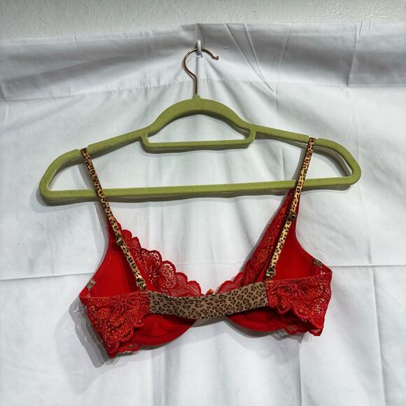 Victoria's Secret Red Lace Very Sexy Bra Sz 34C - Picture 8 of 10
